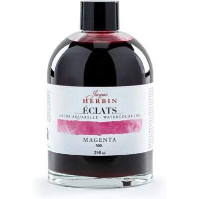 Jacques Herbin - Encre Aquarelle Éclats - Magenta - Ink - Publicité Jacques Herbin - Encre Aquarelle Éclats - Magenta - Ink - Publicité