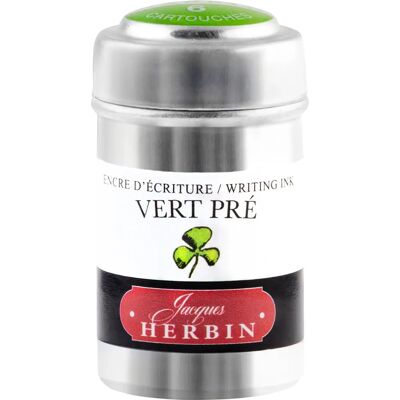 Herbin - VE-Dose 6-tlg kleegrün - Ink cartridges Herbin - VE-Dose 6-tlg kleegrün - Ink cartridges