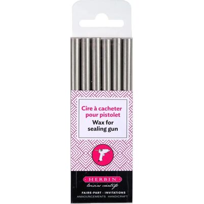 Barrette de Cire Argentée J.Herbin - Cire pour bricolage et scrapbooking Barrette de Cire Argentée J.Herbin - Cire pour bricolage et scrapbooking