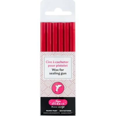 Barres de cire rouge J.Herbin - Pistolet basse température Barres de cire rouge J.Herbin - Pistolet basse température