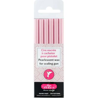 Bâtons de Cire Rose Herbin - Pour Pistolet - 6 Pièces Bâtons de Cire Rose Herbin - Pour Pistolet - 6 Pièces