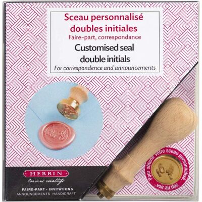 Jacques Herbin - Sceau double initiale - Seal - Publicité Jacques Herbin - Sceau double initiale - Seal - Publicité