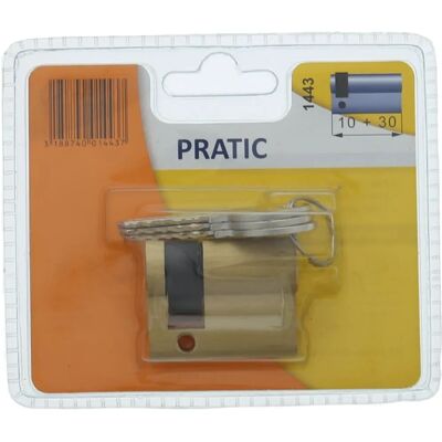 BRICARD PRATIC Cylinder - Poziom bezpieczeństwa 1 - Półcylinder z mosiądzu 10+30mm BRICARD PRATIC Cylinder - Poziom bezpieczeństwa 1 - Półcylinder z mosiądzu 10+30mm