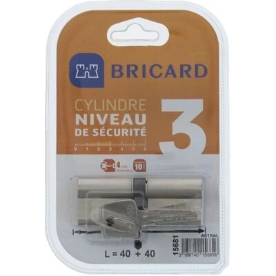 Bricard 15681 Podwójny cylinder zamek - Poziom bezpieczeństwa 2,9 Bricard 15681 Podwójny cylinder zamek - Poziom bezpieczeństwa 2,9