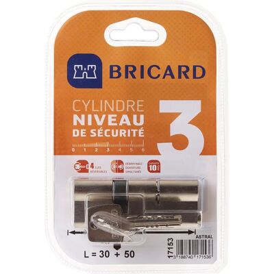 Cylinder Astral 30+50 od Bricard - Poziom bezpieczeństwa 3 - Zamek cylindrowy Cylinder Astral 30+50 od Bricard - Poziom bezpieczeństwa 3 - Zamek cylindrowy