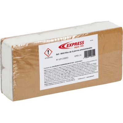Pierre d'ammoniaque GUILBERT EXPRESS - 9642 - Rectangulaire, 60x40x45mm - Publicité Pierre d'ammoniaque GUILBERT EXPRESS - 9642 - Rectangulaire, 60x40x45mm - Publicité