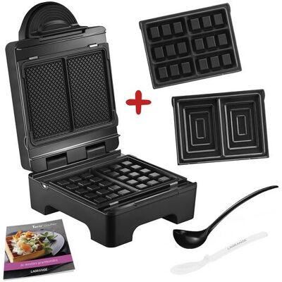 Lagrange 029424 - Nero - Piastra per Waffle Lagrange 029424 - Nero - Piastra per Waffle