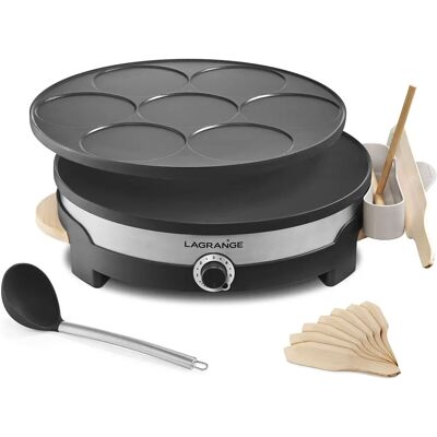 Lagrange Pannenkoekenbakker - Verstelbare Thermostat - Groot & Mini Plaat - 1500W Lagrange Pannenkoekenbakker - Verstelbare Thermostat - Groot & Mini Plaat - 1500W