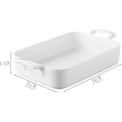 Belle Cuisine 34cm Hvid Rektangulær Porcelænsfad - Køkkenudstyr Belle Cuisine 34cm Hvid Rektangulær Porcelænsfad - Køkkenudstyr