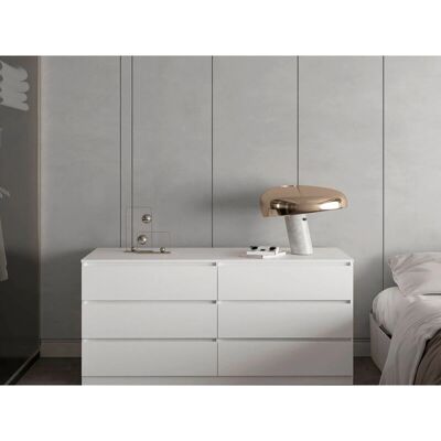 TuHome Asteria Cómoda Doble - Melamina, 6 Cajones, Blanco TuHome Asteria Cómoda Doble - Melamina, 6 Cajones, Blanco