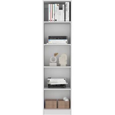 TUHOME CONCEPT Estantería Home Xs - Delgado, 5 Estantes, Blanco TUHOME CONCEPT Estantería Home Xs - Delgado, 5 Estantes, Blanco