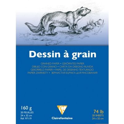 Clairefontaine Konstnärspapperblock - 20 ark, 160g, A4+ - Konstnärspapper Clairefontaine Konstnärspapperblock - 20 ark, 160g, A4+ - Konstnärspapper