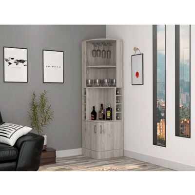 Tuhome Concept - Barra de esquina Syrah con soporte para copas - Decoración Tuhome Concept - Barra de esquina Syrah con soporte para copas - Decoración