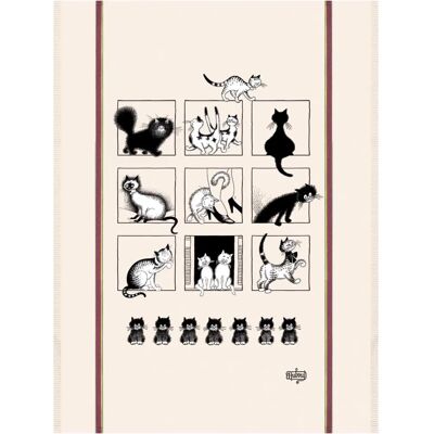 Winkler Dubout Katzen-Galerie Ecru Küchentuch - Küchentuch Winkler Dubout Katzen-Galerie Ecru Küchentuch - Küchentuch