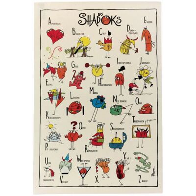 Winkler Shadoks Abécédaire Geschirrtuch Ecru - Kitchen Towel Winkler Shadoks Abécédaire Geschirrtuch Ecru - Kitchen Towel