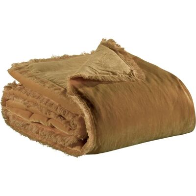 Couverture en coton et polyester Fara Bronze 135x200 - Couverture - Publicité Couverture en coton et polyester Fara Bronze 135x200 - Couverture - Publicité