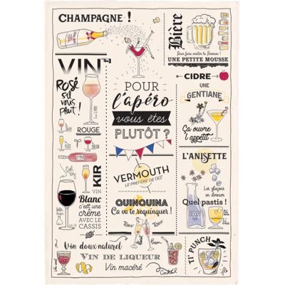 Torchon Ecru Winkler - Pour les Apéritifs d'Été - Publicité Torchon Ecru Winkler - Pour les Apéritifs d'Été - Publicité