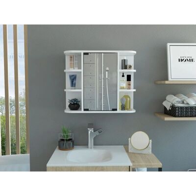Armario de Pared para Baño Milán TUHOME - Blanco Nevado Armario de Pared para Baño Milán TUHOME - Blanco Nevado