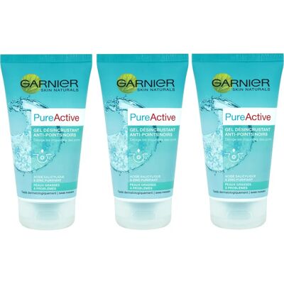Garnier PureActive Gel Nettoyant Profond - Gommage Visage - Publicité Garnier PureActive Gel Nettoyant Profond - Gommage Visage - Publicité