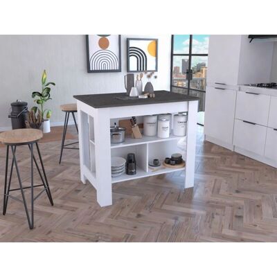 TuHome Isla de Cocina Cala - Rústica, 3 Estantes, 103x70 cm TuHome Isla de Cocina Cala - Rústica, 3 Estantes, 103x70 cm
