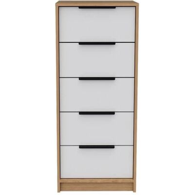 Cómoda Kaia 5 Cajones TuHome - Moderna, Blanco/Miel Cómoda Kaia 5 Cajones TuHome - Moderna, Blanco/Miel
