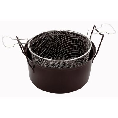 Friteuse Baumalu Modèle 311307 - Ronde - Noire Friteuse Baumalu Modèle 311307 - Ronde - Noire