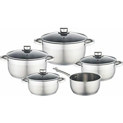 Juego de Cocina Baumalu de 9 Piezas en Acero Inoxidable - Para Todos los Estufas Juego de Cocina Baumalu de 9 Piezas en Acero Inoxidable - Para Todos los Estufas