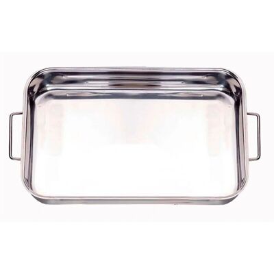 Plat rectangulaire en acier inoxydable Baumalu - 35 x 26 cm - Publicité Plat rectangulaire en acier inoxydable Baumalu - 35 x 26 cm - Publicité
