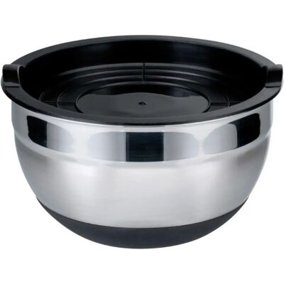 Bol Pâtissier 20cm Inox Silicone Baumalu - Antidérapant, Couvercle, Acier - Publicité Bol Pâtissier 20cm Inox Silicone Baumalu - Antidérapant, Couvercle, Acier - Publicité