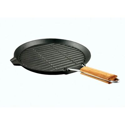 Baumalu Gjutjärnsgrill 25,5cm - Rund med Fällbar Handtag Baumalu Gjutjärnsgrill 25,5cm - Rund med Fällbar Handtag