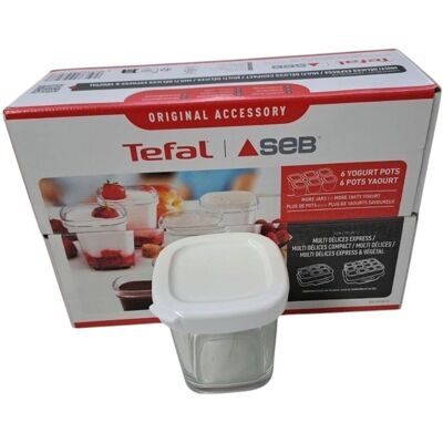 SEB - Set di vasetti di vetro per yogurt - Compatibile con yogurtiera SEB SEB - Set di vasetti di vetro per yogurt - Compatibile con yogurtiera SEB