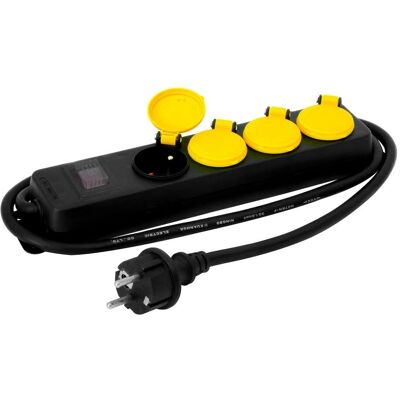 Gefom Waterdichte Verlengsnoer 4 Stopcontacten Gefom Waterdichte Verlengsnoer 4 Stopcontacten