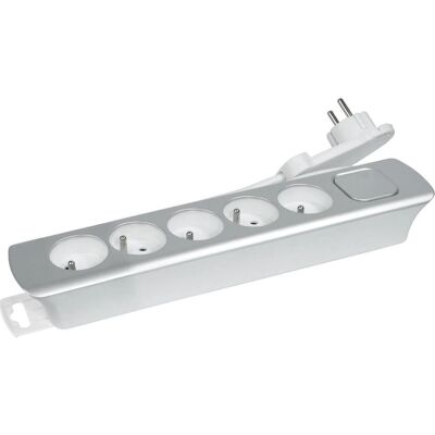 Gefom Regleta - 5 enchufes, cable 1,40 m, enchufe plano Gefom Regleta - 5 enchufes, cable 1,40 m, enchufe plano