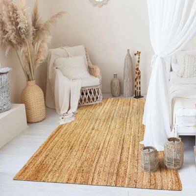 The Deco Factory SUNNY JUTE - Tapis artisanal en jute naturel 120x170cm - Publicité The Deco Factory SUNNY JUTE - Tapis artisanal en jute naturel 120x170cm - Publicité