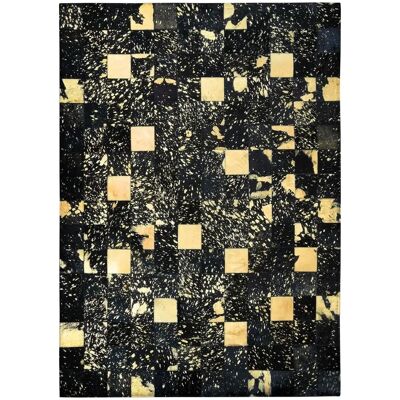 Deco Factory Alfombra de Cuero Goldreciclado 120x170cm Negro/Dorado Deco Factory Alfombra de Cuero Goldreciclado 120x170cm Negro/Dorado
