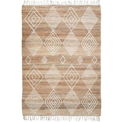 The Deco Factory Primi Losanges - Tapis à Losanges, Laine Naturelle, 120x170cm - Publicité The Deco Factory Primi Losanges - Tapis à Losanges, Laine Naturelle, 120x170cm - Publicité