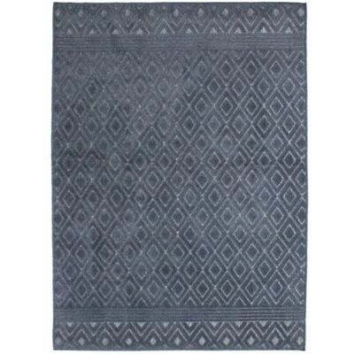 The Deco Factory Vintage Relief - Tapis losanges 3D 133x180cm Bleu - Publicité The Deco Factory Vintage Relief - Tapis losanges 3D 133x180cm Bleu - Publicité