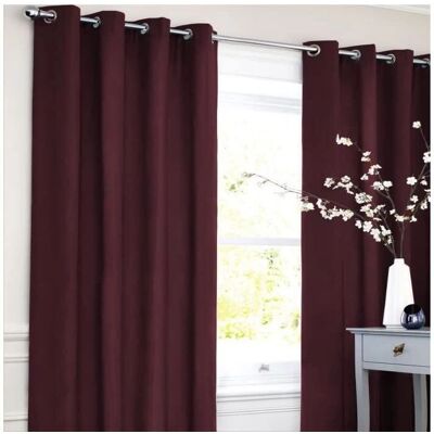 The Deco Factory COTTON LOOK - Rideau en polycoton esprit denim, 140x250cm, Rouge Bourgogne - Publicité The Deco Factory COTTON LOOK - Rideau en polycoton esprit denim, 140x250cm, Rouge Bourgogne - Publicité