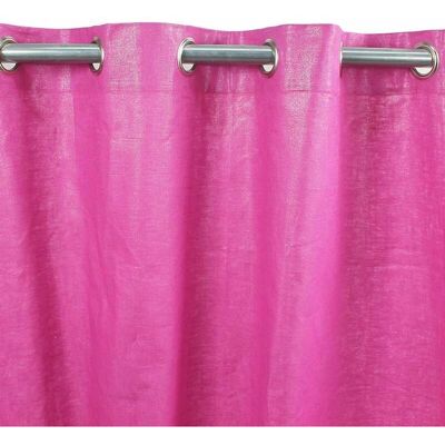 The Deco Factory Rideau COMETE en Coton Lin Lurex - Rose Fuchsia - Publicité The Deco Factory Rideau COMETE en Coton Lin Lurex - Rose Fuchsia - Publicité