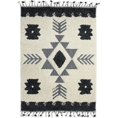 THE DECO FACTORY Lignes tribales berbères - Tapis - 160x230 cm - Gris - Publicité THE DECO FACTORY Lignes tribales berbères - Tapis - 160x230 cm - Gris - Publicité