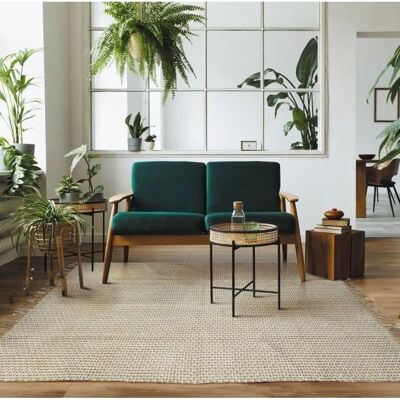 The Deco Factory INDIJUTE - Tapis en jute et coton - Beige - 160x230cm - Intérieur - Publicité The Deco Factory INDIJUTE - Tapis en jute et coton - Beige - 160x230cm - Intérieur - Publicité