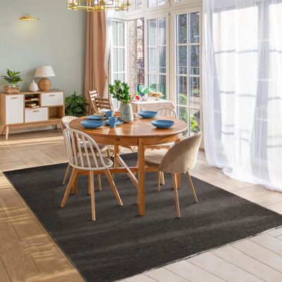 The Deco Factory Efecto reversible - Alfombra 160x230cm - Gris carbón/gris oscuro The Deco Factory Efecto reversible - Alfombra 160x230cm - Gris carbón/gris oscuro