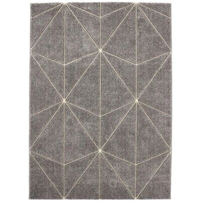 Alfombra Phenix Cubes de The Deco Factory - Gris - Tacto Suave - Patrón de Diamantes Alfombra Phenix Cubes de The Deco Factory - Gris - Tacto Suave - Patrón de Diamantes