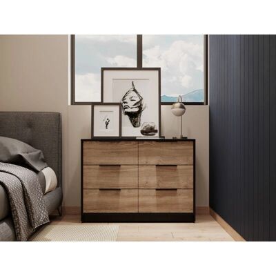 Tuhome Concept - Comoda Kaia - multicolor - 4 cajones + 2 gabinetes - Cómoda Tuhome Concept - Comoda Kaia - multicolor - 4 cajones + 2 gabinetes - Cómoda