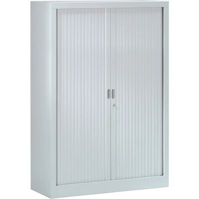 JPG Armoire à rideaux métal monobloc - Gris - 136x100cm - Publicité JPG Armoire à rideaux métal monobloc - Gris - 136x100cm - Publicité