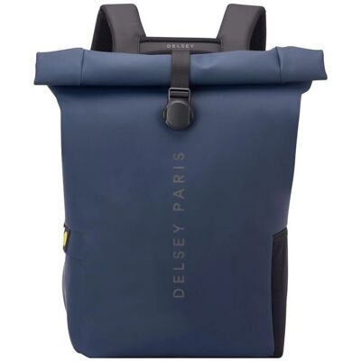 Delsey Turenne Blue Backpack - Rolltop 26L Travel Delsey Turenne Blue Backpack - Rolltop 26L Travel