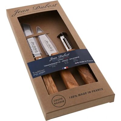 Set de 3 couteaux de cuisine Jean Dubost - Savoir-Faire Français - Publicité Set de 3 couteaux de cuisine Jean Dubost - Savoir-Faire Français - Publicité