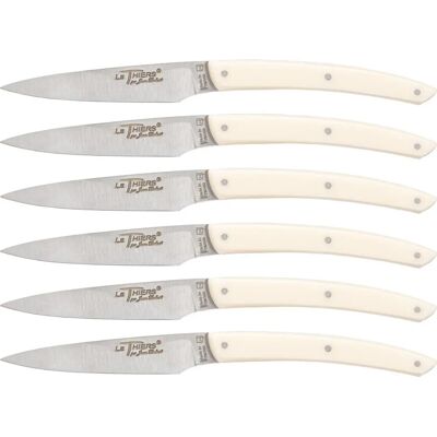 Jean Dubost - Laguiole - Acryl Elfenbein - 6-teilig - Messer Set Jean Dubost - Laguiole - Acryl Elfenbein - 6-teilig - Messer Set