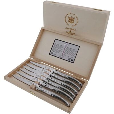 Ensemble de 6 couteaux à steak Elysée en inox - Savoir-faire français - Publicité Ensemble de 6 couteaux à steak Elysée en inox - Savoir-faire français - Publicité