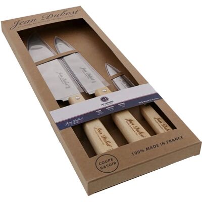 Set di 3 coltelli francesi Jean Dubost - Acciaio inossidabile, Manici ergonomici Set di 3 coltelli francesi Jean Dubost - Acciaio inossidabile, Manici ergonomici